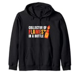 Flames Bottle Spicy Food Hot Chili Sauce Red Pepper Jalapeno Zip Hoodie