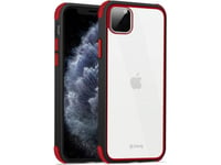 Crong Trace Clear Cover - Iphone 11 Pro-Fodral (Svart/Röd)