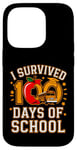 Coque pour iPhone 14 Pro Graphique vintage I Survived 100 Days of School Bus