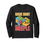 Board Game Lover Tabletop Game Night With My Meeple Long Sleeve T-Shirt