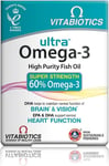 Vitabiotics Ultra Omega-3 Fish Oils Capsules with DHA EPA Nutritional Supplement