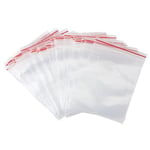 Carehabi 100PCS Sachets Zip - Sachet Zip Refermables - Transparent Pochette Zip - Sachet Plastique Zip - Pochette Plastique Zip - Sachet Plastique Transparent - Sachets Transparents (6 x 8)