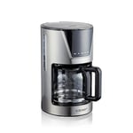 Cloer 5257 Cafetière pour 12 tasses, Fonction de réchauffement doux, Indicateur de niveau d'eau, Niveaux d'arôme sélectionnables, Écran tactile LCD, Minuteur, Taille du filtre 1x2, 900 W