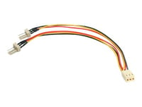 Startech.Com 6In Tx3 Fan Power Splitter Cable - Fan Power Splitter - 3 Pin Internal Power (F) To 3 Pin Internal Power (M) - 5.9 In - Tx3splitter - Strömdelare För Fläkt - 3 Pin Intern Effekt (Hona) Till 3 Pin Intern Effekt (Hane) - 15 Cm - För P/N: