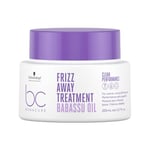 Schwarzkopf Professional Bonacure Frizz Away Treatment Masque Capillaire Cheveux Frisés Complexe De Soins Végan Avec Huile De Babassu Contrôle Des Frisottis Nourrissante Démêlante 200 ml