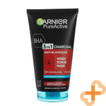 Garnier Sn Pure 3IN1 Charbon Visage Peau Gommage Lavage 150 Purifiant Masque