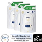 Dove Moisturising Liquid Hand Wash Eco-Refill for Silky Soft Hands, 500ml