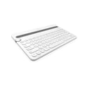 Logitech K480 Clavier Sans Fil Multidispositif pour Windows, Clavier Allemand QWERTZ - Blanc