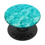 PopSockets Turquoise Blue Ocean Water Pattern Summer Ocean Waves PopSockets PopGrip: Swappable Grip for Phones & Tablets