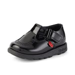 Kickers Kids Girls Fragma T Bar Infant Moc Toe Shoes Black UK C5 (22)