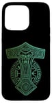 Coque pour iPhone 15 Pro Max Marteau de Thor Mjölnir Odin Vegvisir Runes Viking