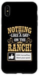 iPhone XS Max Day On The Ranch, Funny Cowboy Rancher Horsefly Joke Case