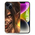 Coque pour Iphone 14 (6.1) Manga Attaque Titans Eren Titan