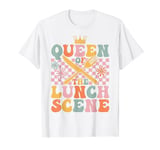 Queen Of The Lunch Groovy Cafeteria Worker Lunch Lady T-Shirt