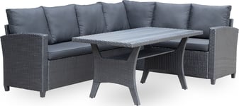 OUTDOOR hjørnesofa / loungesæt, Sort