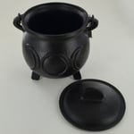 Cast Iron Cauldron Tripple Moon Large Witch Magic Accessory Wicca Potions 40122