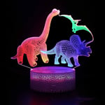 Dinosaurie 3d LED nattlampa skrivbordsnattlampa touch fjärrkontroll bordslampa dekor presenter till baby barn barn födelsedag semester flickvänDinosaur j