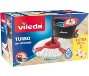 Vileda Turbo Microfibre MOP Bucket Set with 2in1 Refill  Floor Cleaning