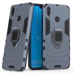 Compatible avec Huawei Y9 (2019) Coque, Anneau de Support Téléphone Voiture Magnétique Bague 360 Étui de Protection pour Huawei Y9 2019, Enjoy 9 Plus (Bleu Marine)