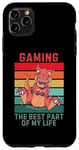 Coque pour iPhone 11 Pro Max Dinosaure vintage The Best Part Of My Life Gaming Lover