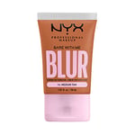 NYX Professional Makeup Fond de Teint Effet Flouté Bare With Me Blur, Couvrance Moyenne, Fini Mat Naturel, Niacinamide, Matcha & Glycérine, Hydratation Jusqu'A 12H, Teinte : Medium Tan (14)