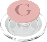 Lettre G Monogramme Nom Initiale G Rose Marron Cadeau pour elle PopSockets PopGrip pour MagSafe