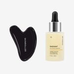 Skinroller Sculpt the Face Kit - Gua Sha + Radiant Vitamin C Serum 15% Booster