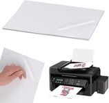 20 Feuilles A4 Papier Autocollant Imprimante, Papier Autocollant Transparentes, A4 Papier Transparent Imprimable Feuille Autocollante Transparente En Vinyle Pour Imprimante Laser Et Jet D'encre