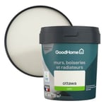 Peinture résistante murs, boiseries et métal GoodHome blanc Ottawa satin 0,75L