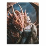 Friend or Foe gothic wall canvas by artist Anne Stokes  19cmx25cm + fittings