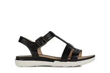 Geox Femme D Sandal Hiver B Sandales, Black, 37 EU