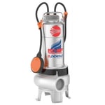 BCm15/50-MF Pompe d'évacuation inox 316L roue bicanal égout avec flotteur 1,5Hp wc Triphasé 380V - Pedrollo