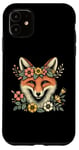 Coque pour iPhone 11 Couronne de fleurs de renard