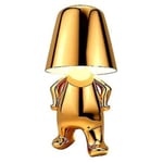 Sängbord Touch Bordlampa, Guld Thinker Lampa Skrivbordslampa Sladdlös Uppladdningsbar Bärbar Dekorativ Nattdukslampa Med USB Laddning Guld C