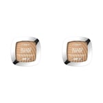 L'Oréal Paris - Poudre Fondante Perfectrice - Enrichie en Pigments Minéraux & Acide Hyaluronique - Tous les Types de Peaux - Accord Parfait - Teinte : Beige Doré (3.D) - 9 g (Lot de 2)