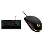 Logitech G213 Prodigy Gaming Keyboard, RGB Lightsync Backlit Keys & 203 LIGHTSYNC Gaming Mouse with Customizable RGB Lighting, 6 Programmable Buttons, Gaming Grade Sensor, Black