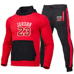 ZGRW Hommes Shaksuits Set Sweatshirts De Basket-Ball Sweats À Capuche 23# Jordan Basketball Sportswear, Sports Occasionnels Pull À Capuchon De Jogging Pull À Capuche À C Red-M