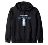 Paranormal Investigator Ghost Scary White Lady Ghost Hunting Zip Hoodie