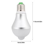 (White)E27 Motion Sensor Bulb PIR Infrared LED Light Bulb Automatic Activated