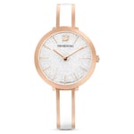 Swarovski klokke Crystalline Delight watch Swiss Made, Metal bracelet, White, Rose gold-tone finish - 5580541