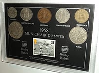 Munich Air Crash Disaster Manchester FC United (Man Utd) Coin Present Display Gift Set 1958