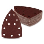 Triangles de ponçage Prio ¿100 pièces ¿ 11 trous ¿ 105 x 152 mm ¿ 40 ¿ pour ponceuse multi ¿ feuilles abrasives ¿ patins de ponçage triangulaires ¿ papier de verre