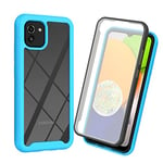 XINNI Coque pour Samsung Galaxy A03 Antichoc Housse avec Protège écran, 360 Degrés Full Body Etui Solide Double Face Bumper Portable Transparent Housse