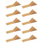 10x Equerre d'assemblage double raccord universel Taquet Ferrure Angle Connecteur Meuble Etagère Caisson, marron clair