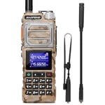 BAOFENG UV-25 Radio Amateur tri-Puissance Portable, Radio Longue portée 11W, récepteur multibande UHF VHF FM Air, Batterie 5200mAh, Charge de Type C, antenne col de Cygne Tactique et antenne Fouet