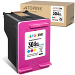 ATOPINK Remanufactured Ink Cartridge Replacement for HP 304 XL 304XL (1 Tri-Colour) Fit for Envy 5020 5010 5030 5032 5055 5000 DeskJet 2600 2630 2620 3720 2633 2622 2632 3733 2634 Printer