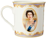 The Leonardo Collection Her Majesty Queen Elizabeth II Commemorative Mug,White,H9cm