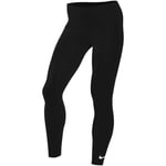 Nike Womens Small Swoosh Logo Plain Black Leggings material_cotton - Size X-Small