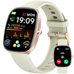 Montre Connectée Homme Femme avec Appels Bluetooth, Smartwatch Moniteur de Sommeil/Tension Arterielle/Podometre/Cardiofrequencemetre/GPS de 100+Sports, IP68 Etanche Bracelet Connecté pour Android iOS