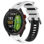 Garmin Approach S70 Klockarmband i silikon - Vit, svart